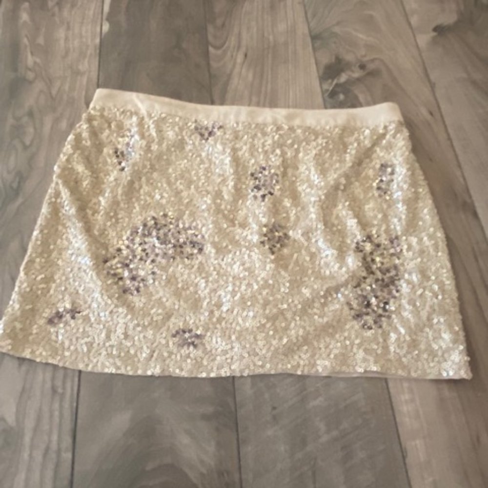 Sequin Skirt with Elastic Waist